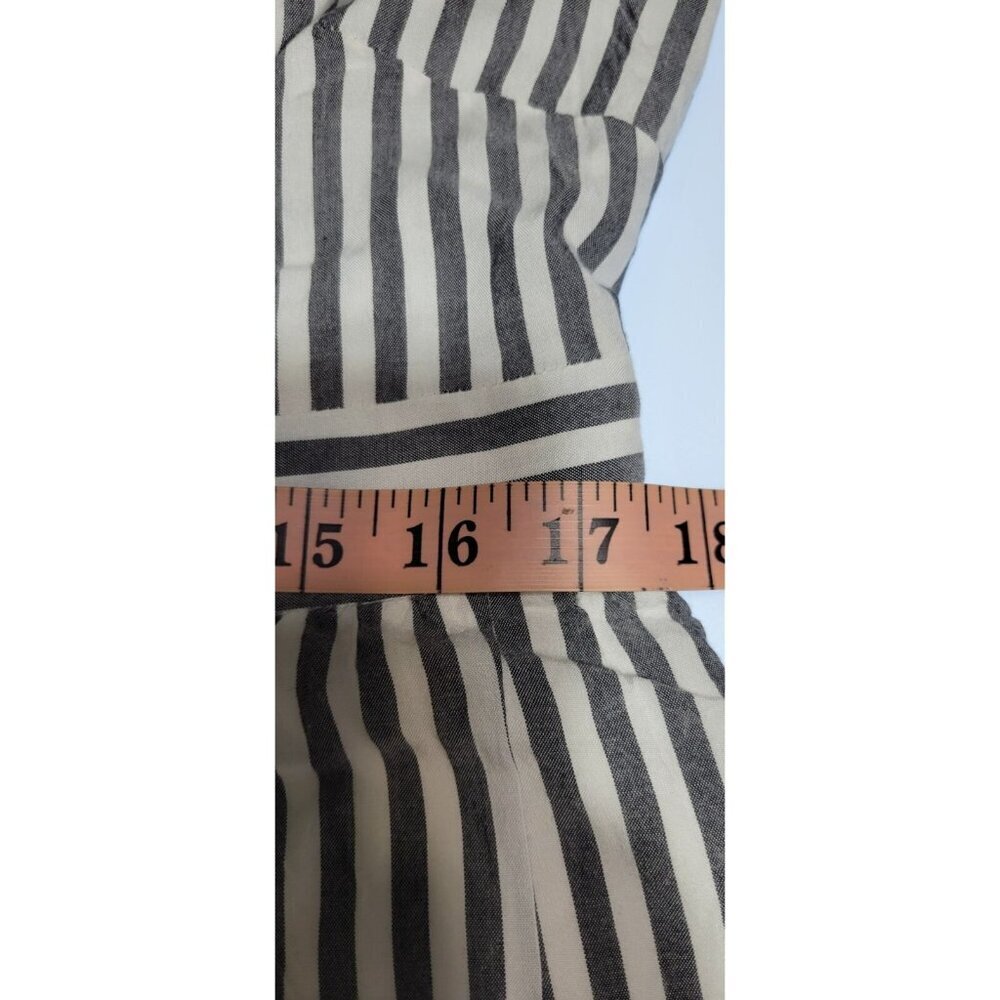 Madewell Midi Dress Size 14 Striped Sleeveless Ruffle Straps Cotton Women’s - Picture 11 of 13